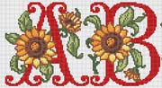 Schema punto croce a b girasole