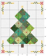 Schema punto croce Albero Natale Patchwork