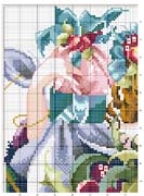 Schema punto croce Dama Natale-1