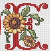 Schema punto croce E Girasole