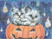Schema punto croce Gatti Halloween