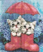 Schema punto croce Gatti In Stivali