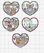 Schema punto croce Hearts