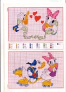 Schema punto croce Paperino E Paperina