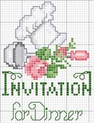 Schema punto croce Per Invito Cena