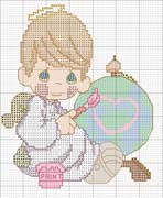 Schema punto croce Pm Menino Globo