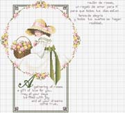 Schema punto croce Ragazza Rose