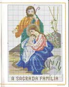 Schema punto croce Sacra Famiglia