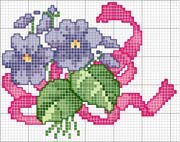 Schema punto croce Viola