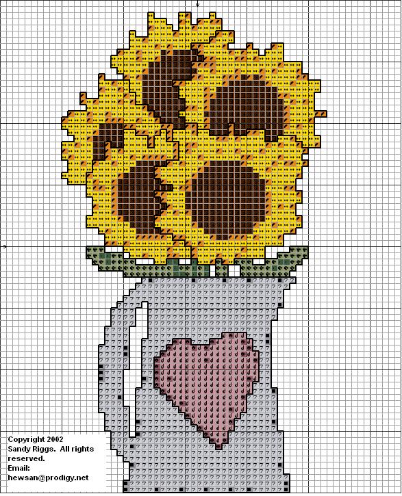 Schema punto croce Girasole1