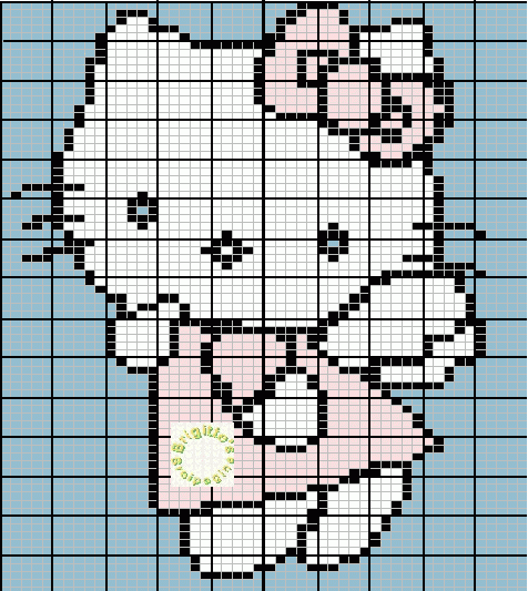 Schema punto croce Kitty2