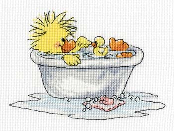 Schema punto croce Papera vasca