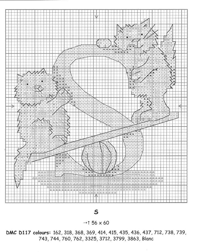 Schema punto croce S gatto2