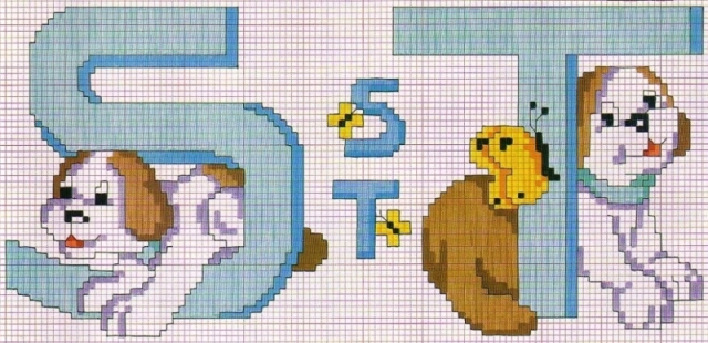 Schema punto croce S t cane2