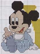 Schema punto croce baby topolino biberon