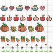 Schema punto croce Bordure-varie