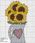 Schema punto croce Girasole1