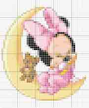 Schema punto croce Topolina 52 Punti