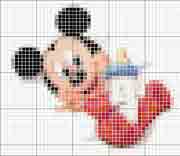 Schema punto croce Topolino 40 Punti