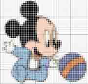 Schema punto croce Topolino 50 Punti