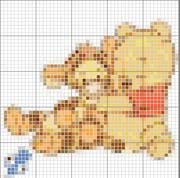 Schema punto croce Winnie Tigro Baby