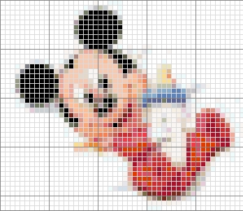 Schema punto croce Topolino 40 punti