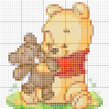 Schema punto croce Winnie4