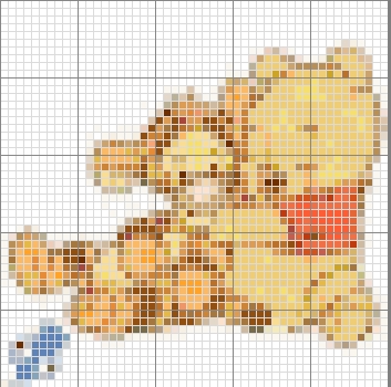 Schema punto croce Winnie tigro baby