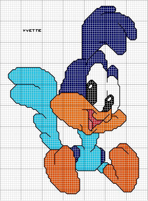 Schema punto croce Disegni punto croce baby bip bip