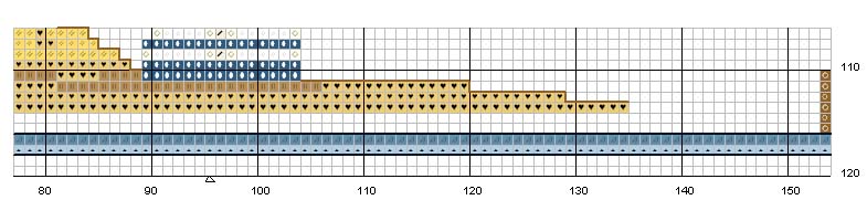 Schema punto croce Alfabeto mare 4
