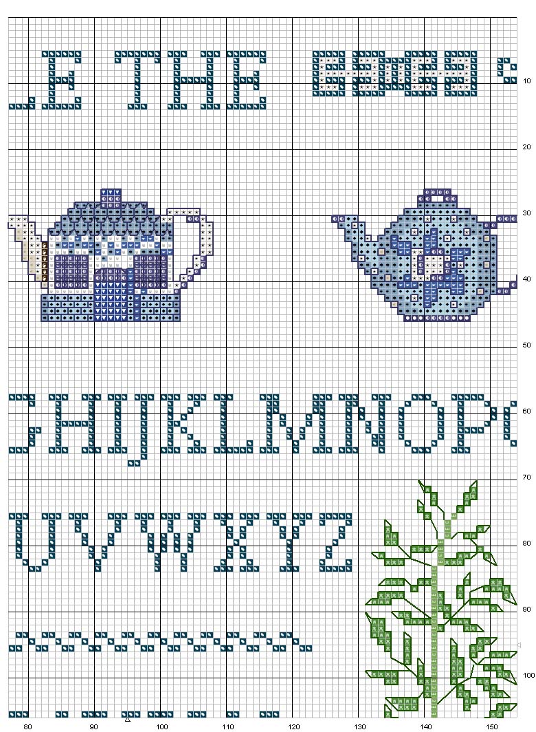 Schema punto croce Alfabeto the 1