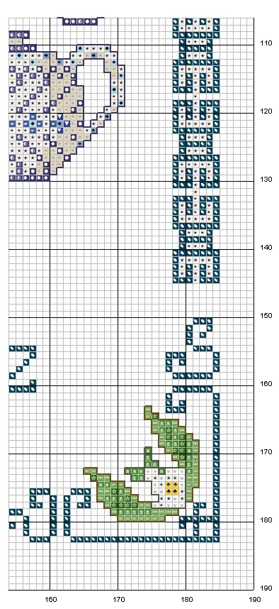 Schema punto croce Alfabeto the 3