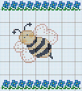 Schema punto croce Ape