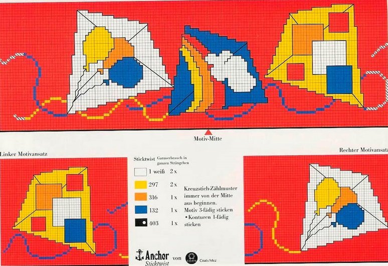 Schema punto croce Aquiloni