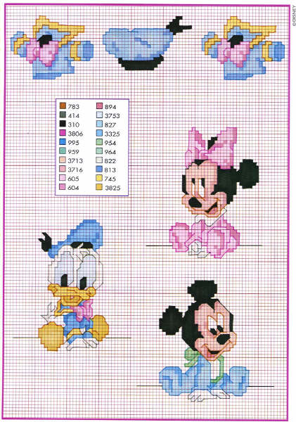 Schema punto croce Baby disney 15
