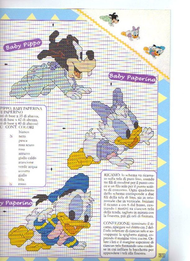 Schema punto croce Baby disney 16