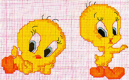 Schema punto croce Baby titti