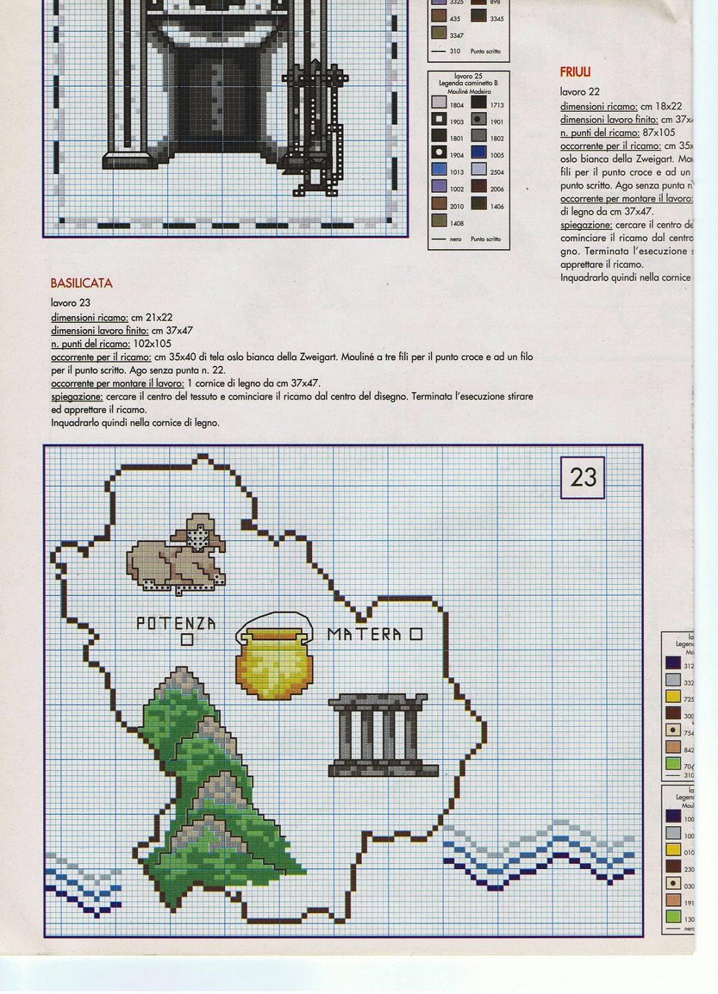 Schema punto croce Basilicata
