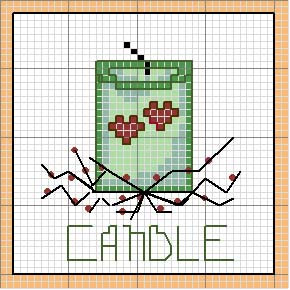Schema punto croce Candela 2