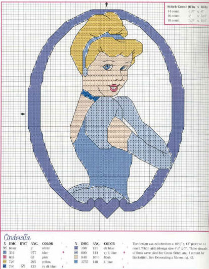 Schema punto croce Cenicienta2