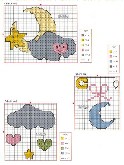 Schema punto croce Cielo 9