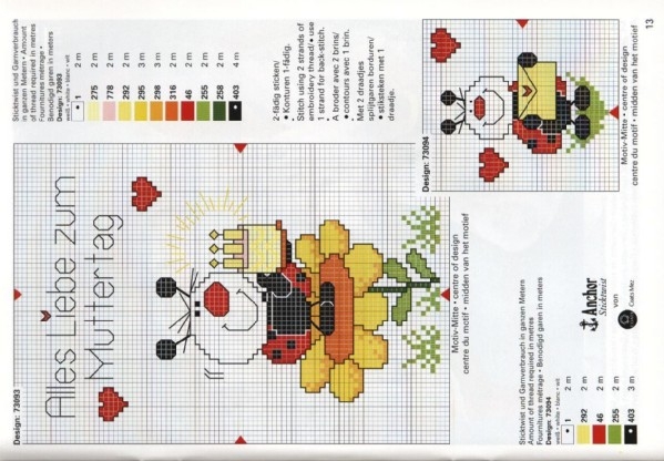 Schema punto croce Coccinelle 4