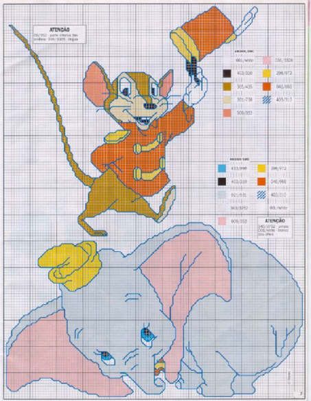 Schema punto croce Dumbo 5