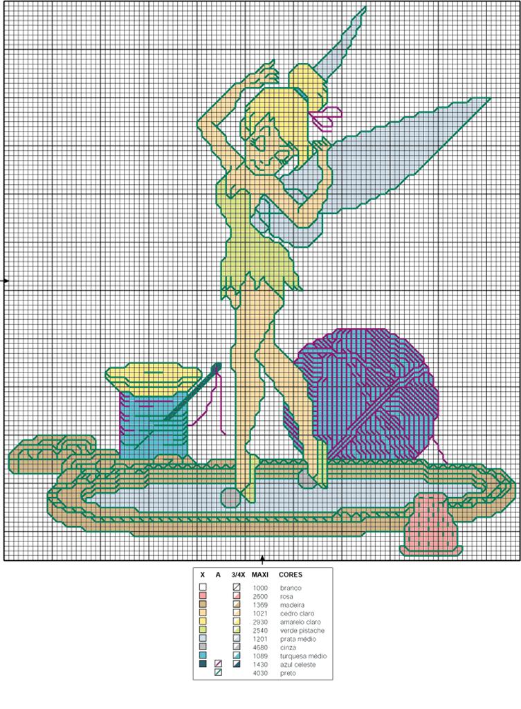 Schema punto croce Fatina