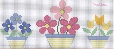 Schema punto croce Fiorellini 2