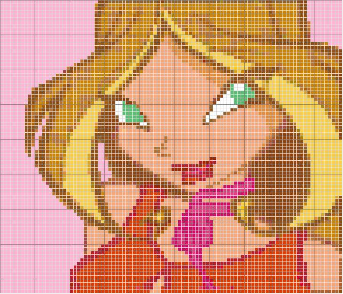 Schema punto croce Flora winx