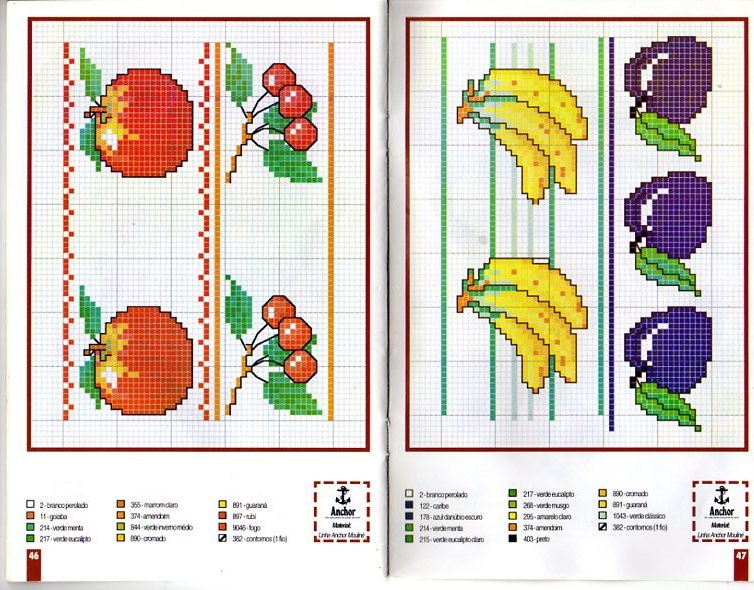 Schema punto croce Frutta 2