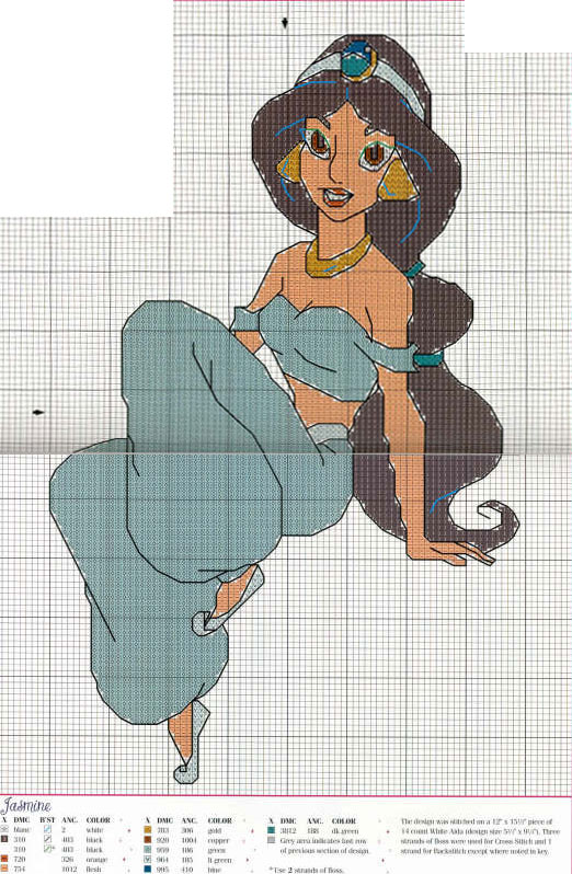 Schema punto croce Jasmine1