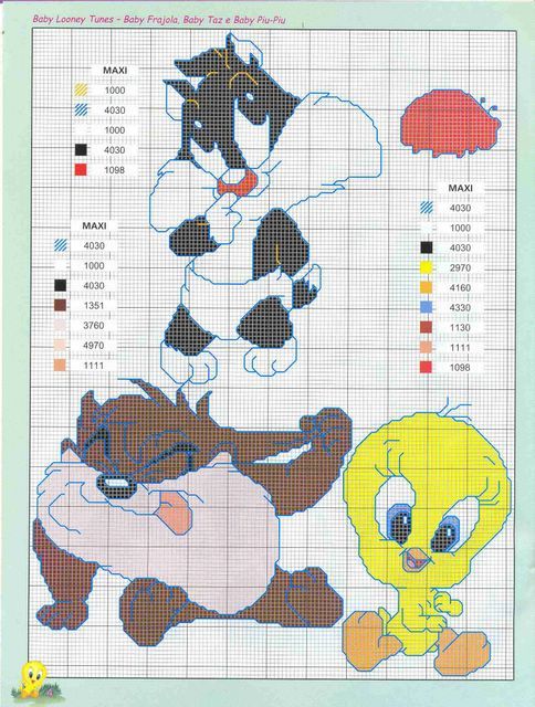 Schema punto croce Looney tunes 3
