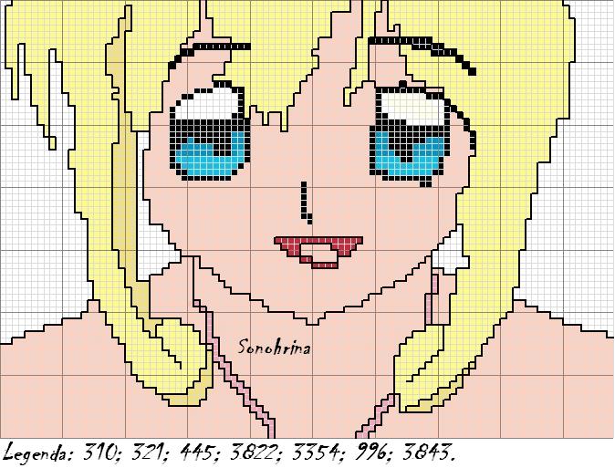 Schema punto croce Lucia